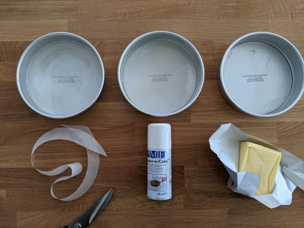 Testing methods of lining a cake tin