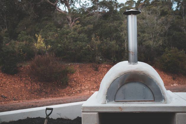 Pizza oven outdoors