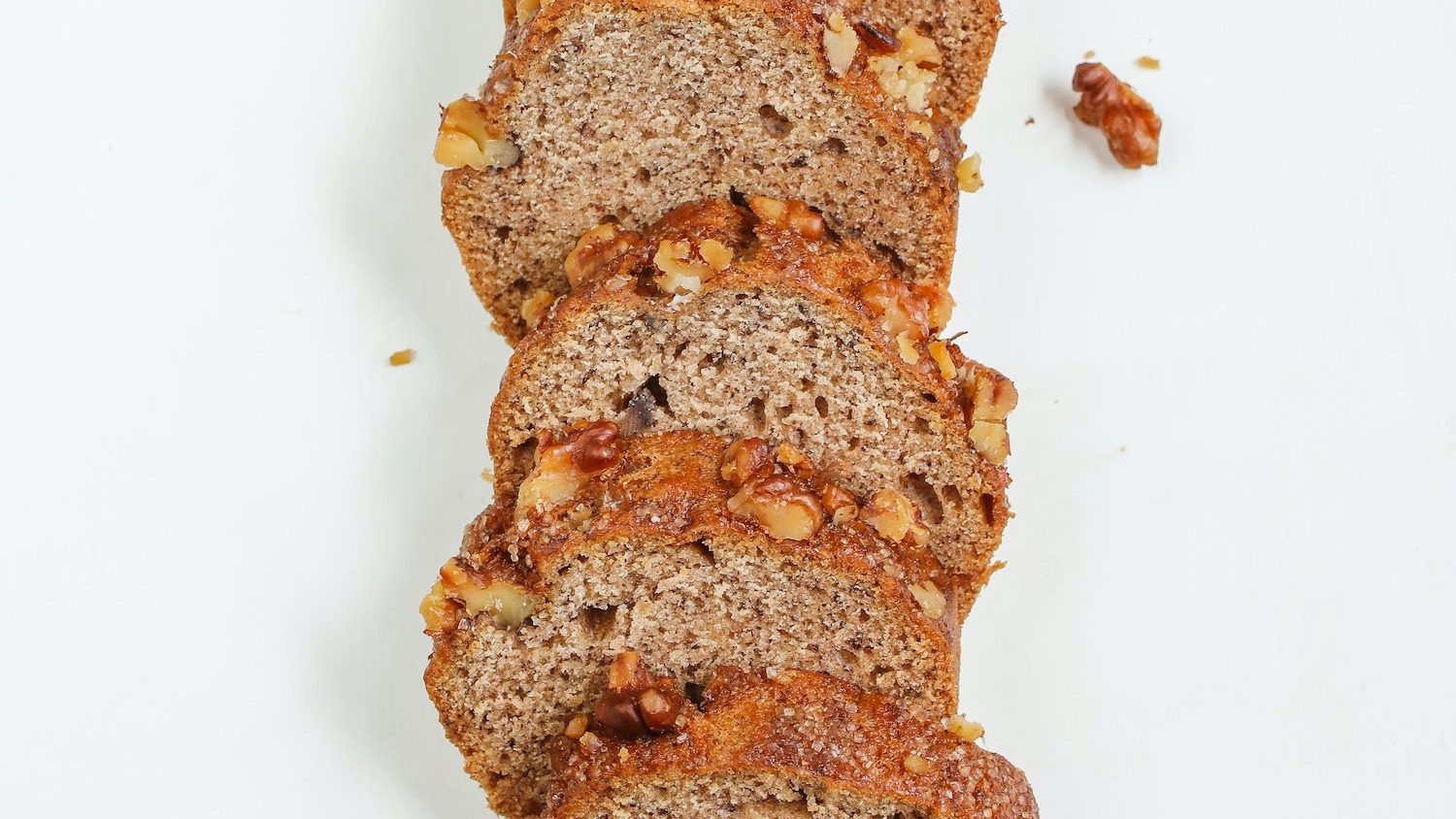 Sliced banana bread